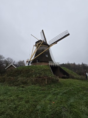 
                            <b>Een traditionele windmolen met wieken op een aarden heuvel.</b><br>
                                                        <b>ISO:</b> 50 | <b>Sluitertijd:</b> 2321741/250000000 | <b>Diafragma:</b> f/2.2 | <b>Datum:</b> 2025-11-28

                        